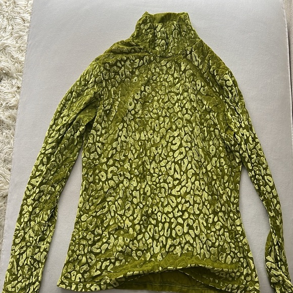 Fashion Brand Company Booger Leopard High Neck Top and matching Opera Gloves - Picture 3 of 4